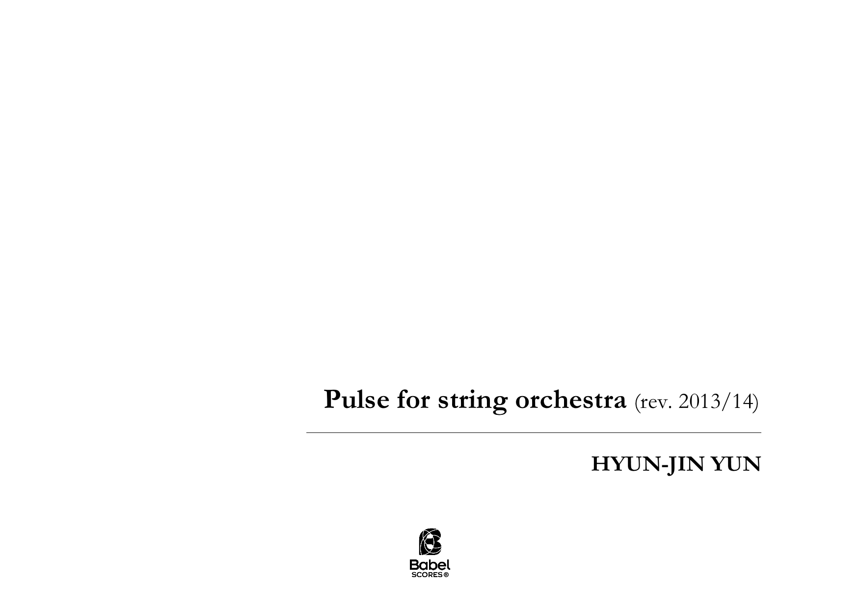 Pulse for String Orchestra A4 z 3 1 479
